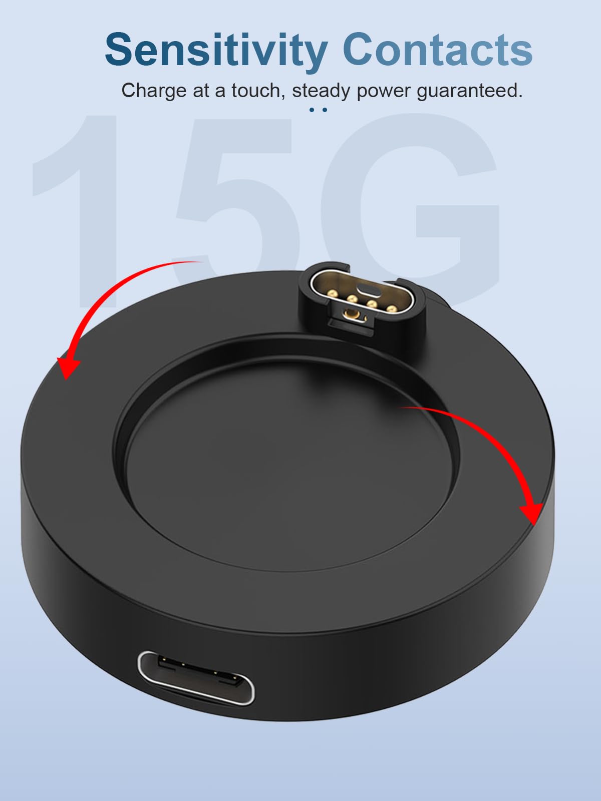 Magnetyczna podstawa ładująca do Garmin Venu X1/ Garmin Forerunner 570/Garmin Forerunner 970 (łącznie z 1 kablem do ładowania), stabilny adapter do ładowania yystao typu C