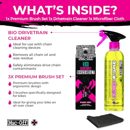 Image of Muc-Off Drivetrain Cleaner - Effective Bike Chain Cleaner and Bike Chain Degreaser Spray - Bike Cleaner for MTB /Gravel /Road /BMX