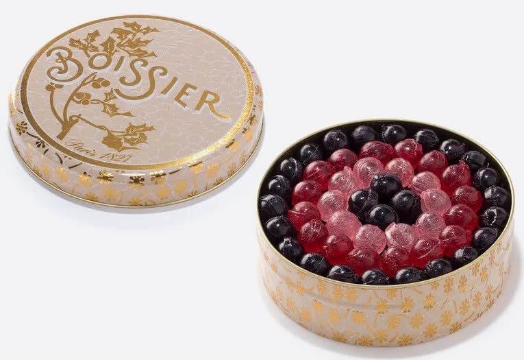 Maison Boissier Maître Confiseur - Bonbons Boule Fleurs/Flower Ball Candies - 9.70oz / 275gr Metal box