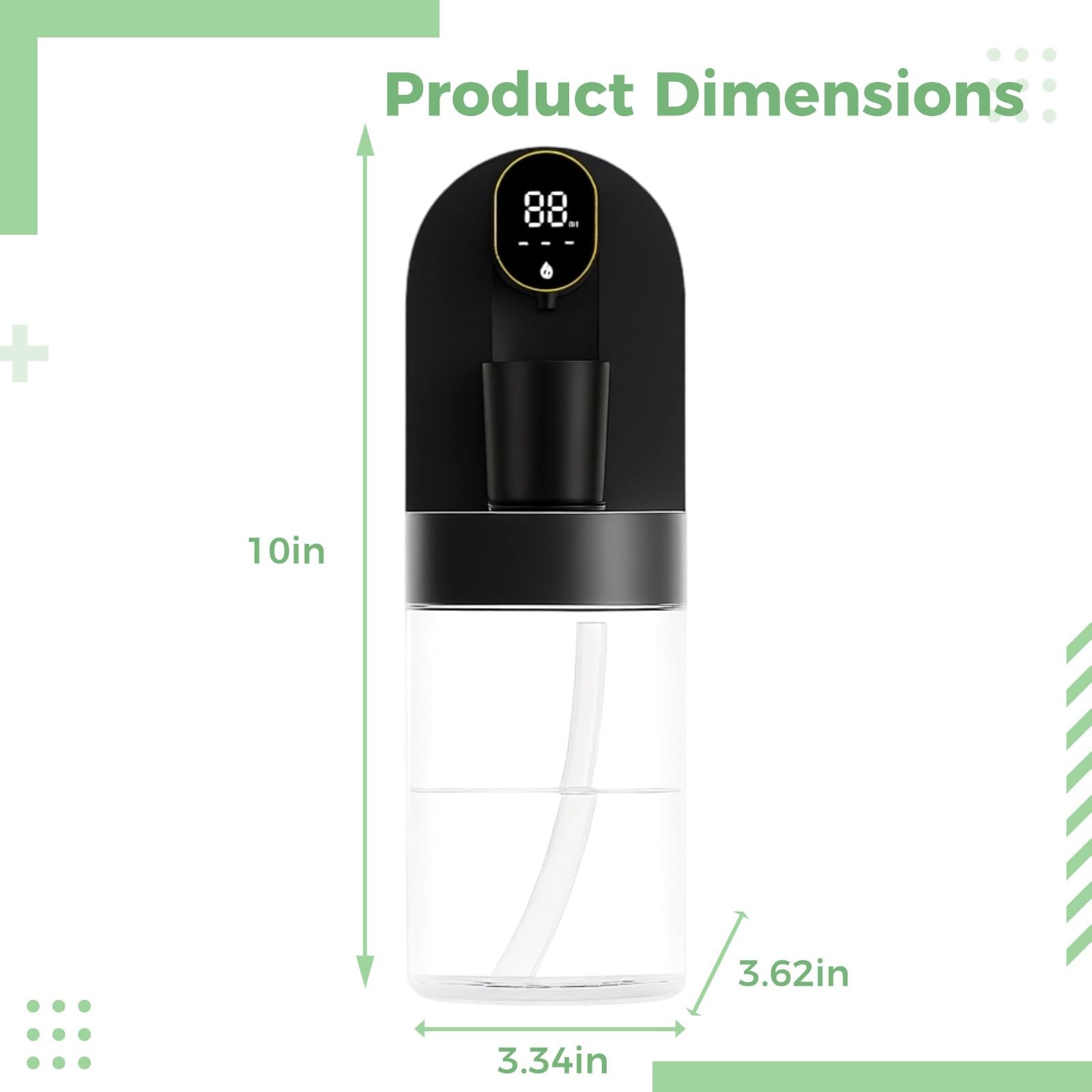Bezdotykowy automatyczny dozownik płynu do płukania jamy ustnej, konstrukcja naścienna, pojemność 600 ml, ładowanie USB, 4 tryby dozowania, wydajne rozwiązanie łazienkowe