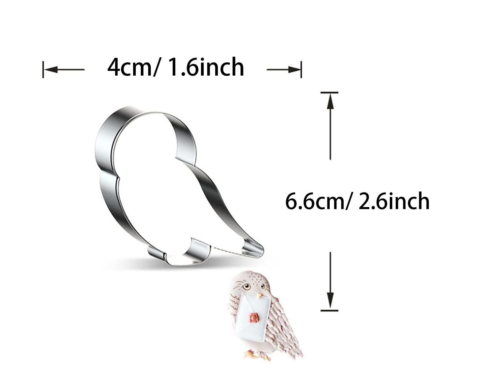 WJSYSHOP Emporte-pièce Acier Inoxydable Forme Hibou - Pour Biscuits, Pâte à Modeler, Fruits - Décoration Gâteaux