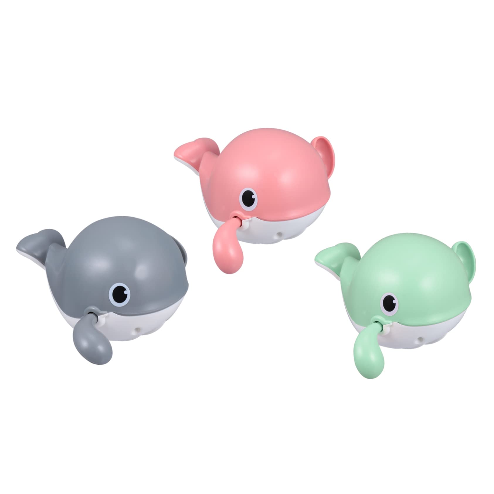 Milisten Juguete De Baño Ballena para Bebés 3 Piezas (Rojo Gris Verde) Rociador Material Seguro Adecuado para Bañeras y Piscinas Diversión El Baño Kit De Verano