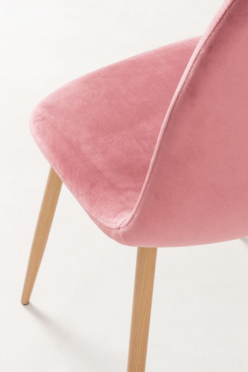 Regalos Miguel - Sillas Comedor - Silla Teok Terciopelo - Rosa