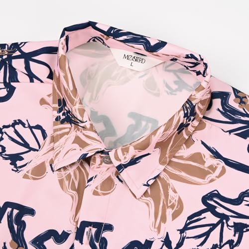 Image of Hawaiian Shirt for Men Tropical Shirts Summer Beach Button Down Short Sleeve Luau Aloha Floral Cruise Vacation Outfit 2026