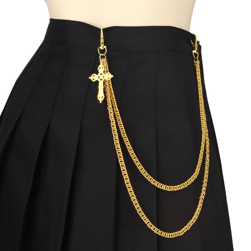 Image of Gothic Pants Chain Wallet Keychain Edgy Punk Hip Hop Waist Accessory for Jeans, Streetwear Women Men