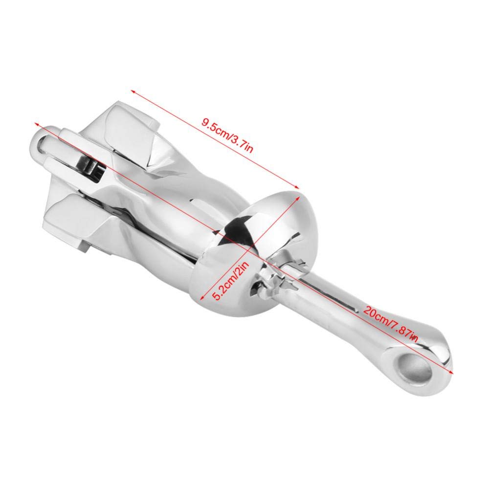 KIMISS Faltanker für Boote,Edelstahl Boots Faltendes Grapnel Anker Docking Hardware für Marineyacht