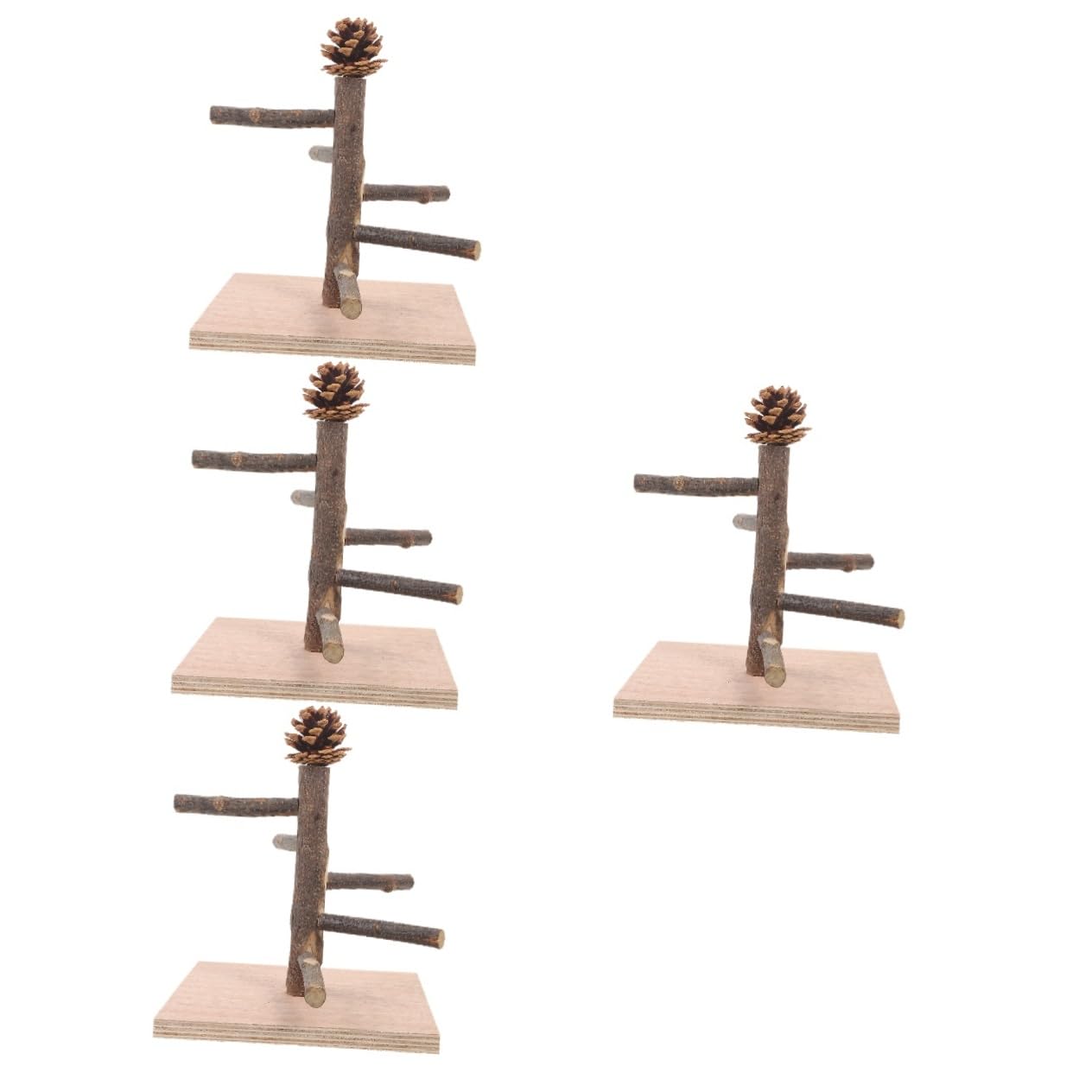 Yardwe 4 Piezas Marco de Entrenamiento de Loros Loro de Escritorio de Juguete Estante de Entrenamiento de pájaros Percha de Entrenamiento para periquitos Percha de pájaro de Madera