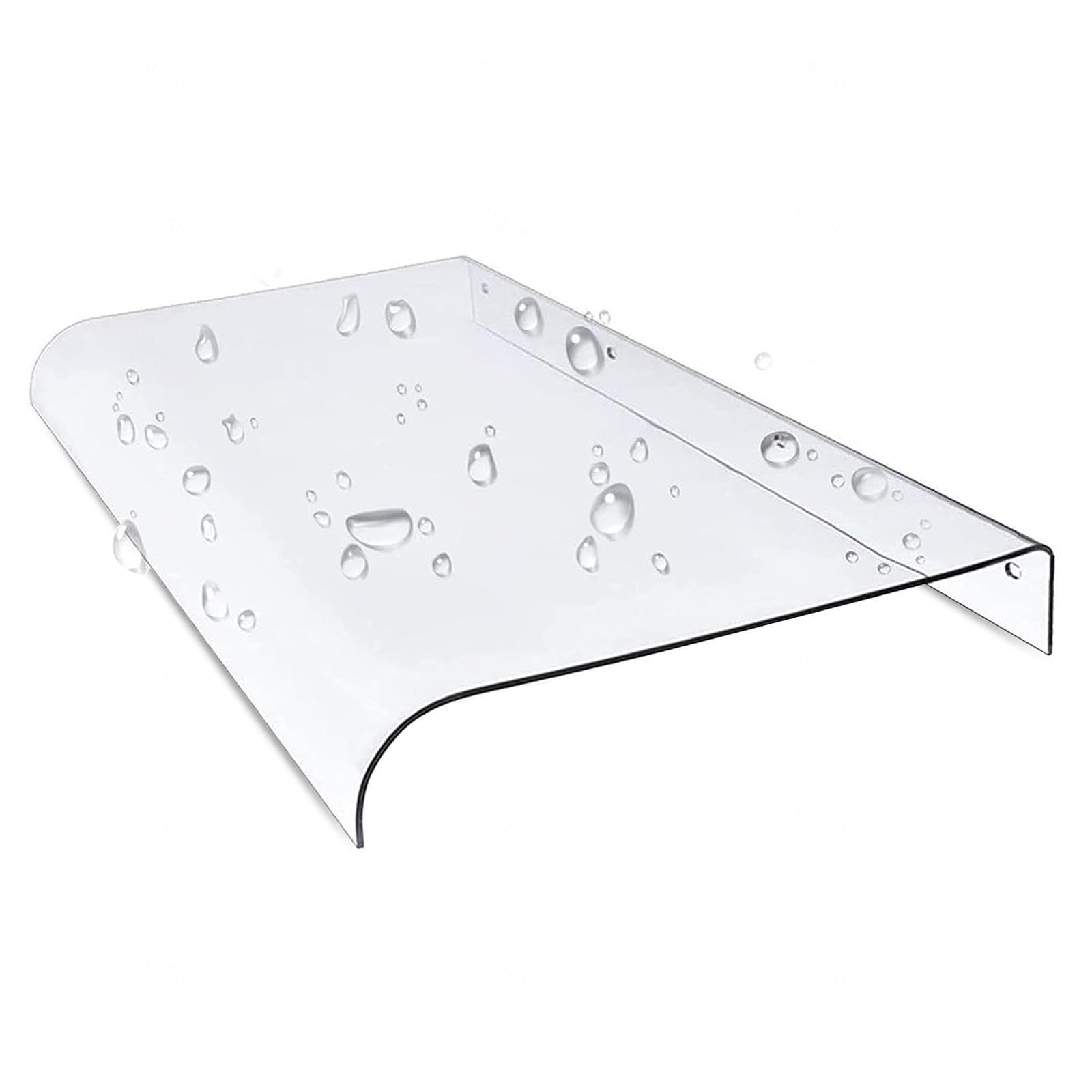 Tzyyao Clear Door Canopy Awning,3.5Mm Transparent Rain Shelter Cover,Polycarbonate Window Door Awning Canopy,Roofing Window Canopy Entry Sun Shetter,Door Awnings Exterior Rain And Snow,-50X240cm/20X94in
