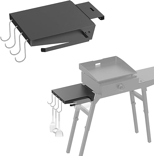 Miniatura 1 de Soporte de parrilla lateral para Blackstone Soporte de plancha de 17 pulgadas y 22 pulgadas, mesa de plancha para Blackstone Soporte universal de
