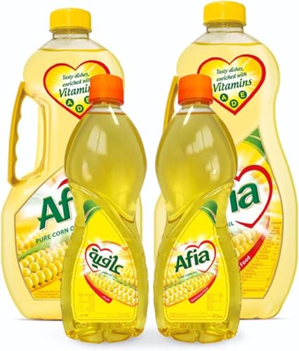 Afia Pure Corn Oil Enriched with Vitamins A D E 2 x 1.5 Litre + 2 x 500 ml Eid Offer Pack