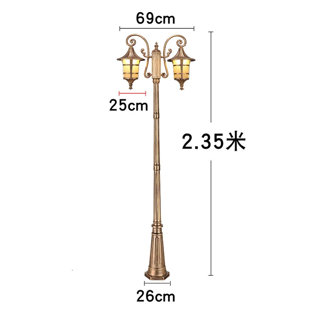Outdoor Lamp Post Light with Waterproof IP56 Rating for Landscape Street and Garden Illumination (Bronze Height 2.35m)