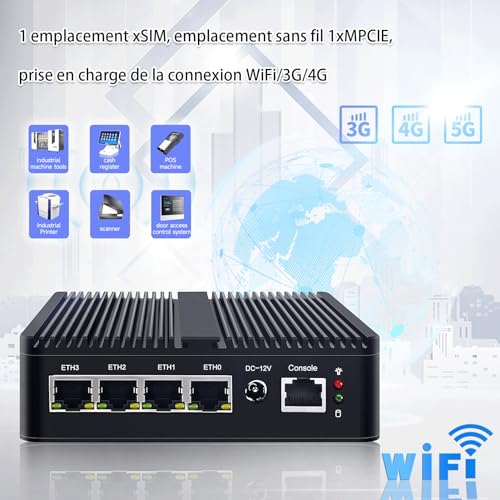 KingnovyPC Firewall Micro Appliance, 4 porte i226