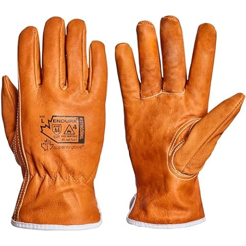 Superior 378GOBKL Endura WaterStop/Oilbloc Goat Grain Leather Drivers Glove with Kevlar Lined, Work, Cut Resistant, X-Large (Pack of 1 Pair) Cover