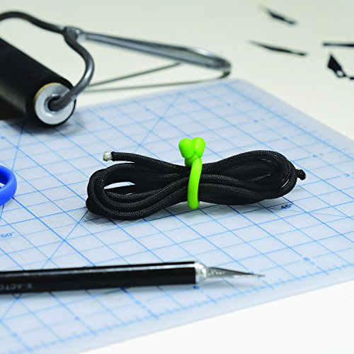 Nite Ize Original Gear Tie, Reusable Rubber Twist Tie, 3-Inch, Lime Green, 4 Pack, Made In The Usa #TOP3