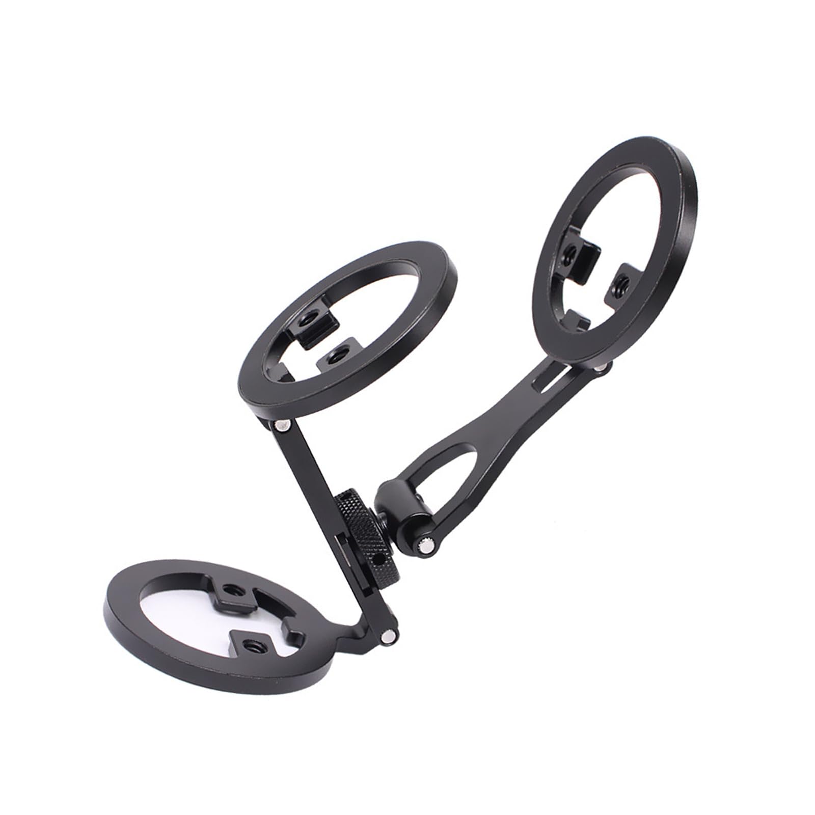 Abrazadera de teléfono común con soporte de zapata fría doble, base de metal estable para transmisiones en vivo, adaptador de zapata fría