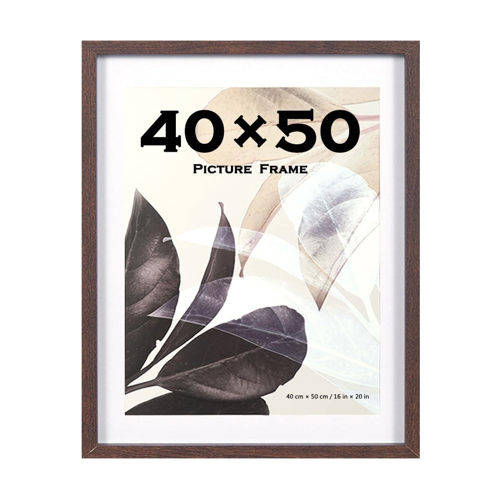 Scholar Tree 40x50 Picture Frame Walnut with Mounts 40x50cm Frame Wall Mountable