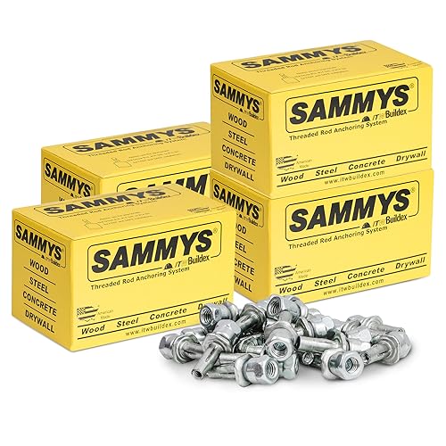 Everflow Sammys 8153922-100 XP 35 3/8 Inch Screw Vertical Expandable Threaded Rod Anchor, Design for Pipe Hanger, Thin Gauge Purlin, No-Predrilling Required, Steel w/ Electro-Zinc Finish (Pack of 100)