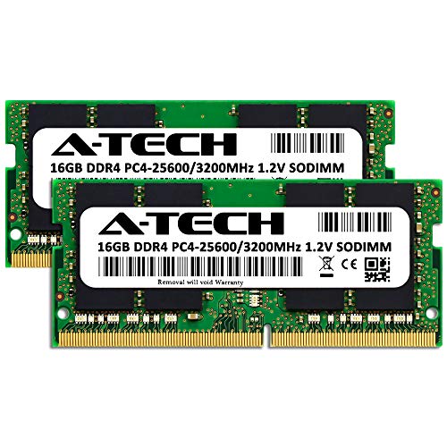 Image of A-Tech 32GB (2x16GB) DDR4 3200 MHz SODIMM PC4-25600 (PC4-3200AA) CL22 Non-ECC Laptop RAM Memory Modules