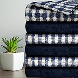 Casabella Pack Of 6 Terry Towelling Cotton Kitchen Tea Towels. Soft, Highly Absorbent Dish Towels & Bar Towels Unbeatable Price (6 Pieces Set, Green)