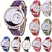 Yunanwa 10-Pack Wholesales Women's Leather Watch Quicksand Bracelet Ladies Dress