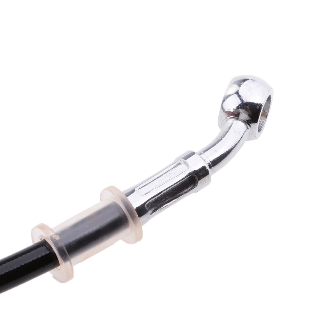 Durite Flexible de Frein Tuyau Liquide de Frein à Moto Durites Aviation pour Moto 200cm, Noir