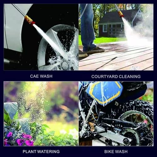 Image of Drumstone (𝗦𝗽𝗲𝗰𝗶𝗮𝗹 𝟭𝟬 𝘆𝗲𝗮𝗿𝘀 𝗪𝗮𝗿𝗿𝗮𝗻𝘁𝘆) Portable 48V Cordless Car Pressure Washer - Lightweight Design with Multi-Function Nozzle for Easy & Efficient Cleaning