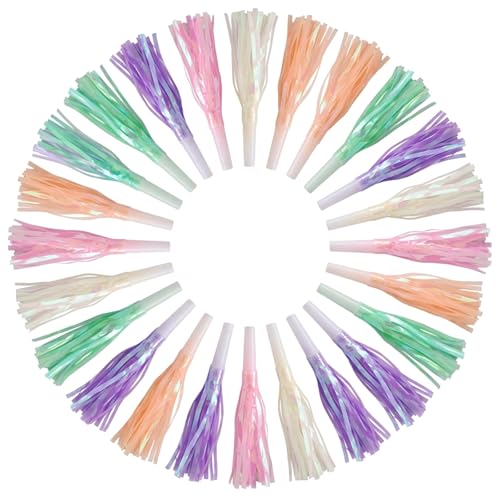 30 Pcs Party Blowers Frozen Party Bag Fillers Macaron Colour Tassel Blowers for Birthday Celebrations and Wedding Events Vibrant Party Accessories for Festive Occasions