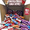 +100 Unidades Surtido de Mini Chocolates Navidad | Caja Gourmet Chocolates MINI I Versiones Miniatures de Kit Kat, Toblerone, Kinder Bueno, Twix, Snickers, Kinder Chocolate, Shochobons y Mars