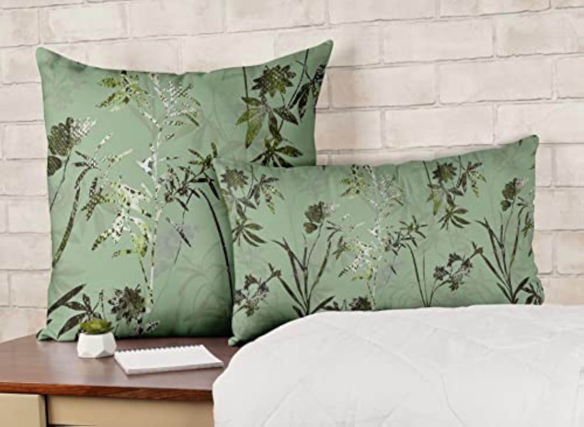 Luxury Printed Mint Green Cushion Covers