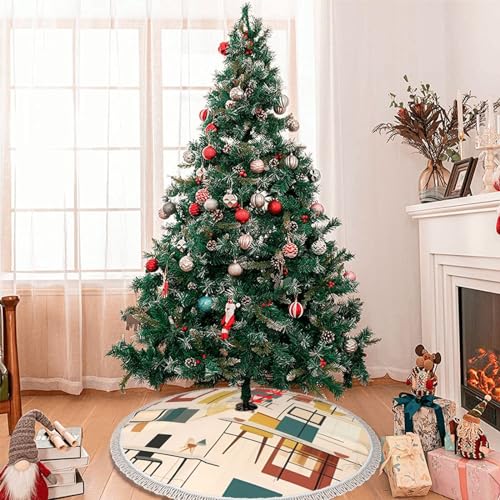 Tapis de sapin de Noël imperméable 121 cm pour déco de ferme