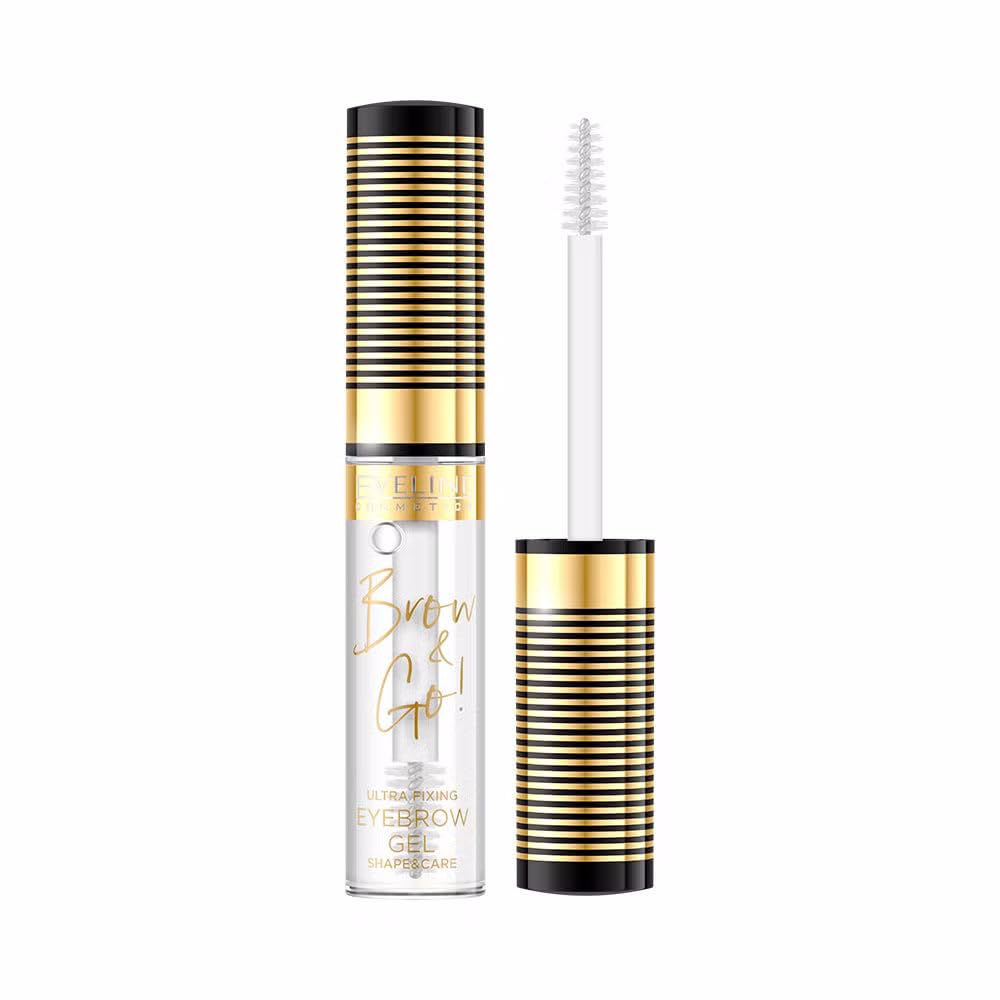 Eveline Cosmetics Brow & go! Strong Brow Styling & Care Gel with Hyaluronic Acid and Panthenol - Brow&Go