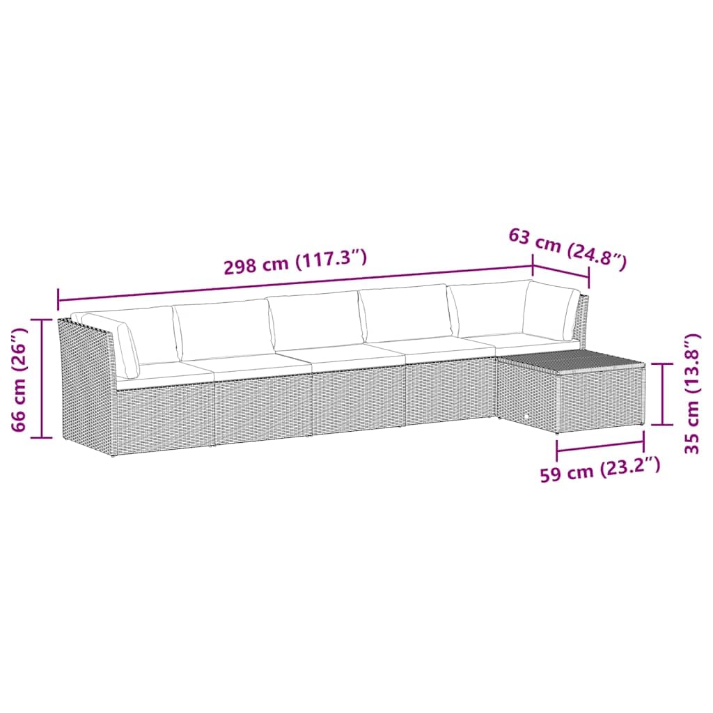 Salon de jardin 4 pcs avec coussins Résine tressée Noir