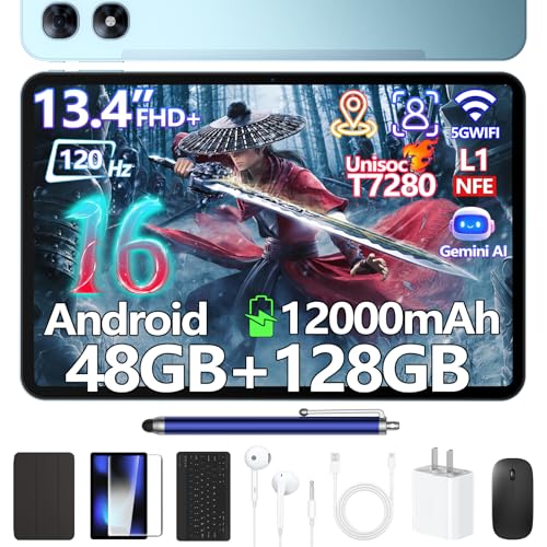 Amazon.co.jp: 13.4インチ FHD+大画面タブレット Android 16 120Hz高
