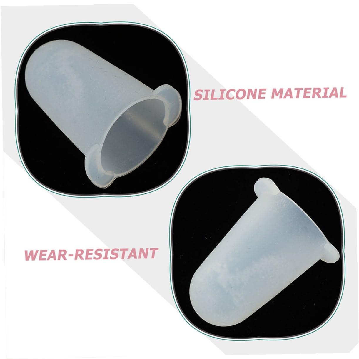 VICASKY Couvercles en Silicone pour Douilles à Pâtisserie, Lot de 6 Pièces Blanches, Protection Forte Adhérence, Accessoires Pratiques pour Décoration de Gâteaux