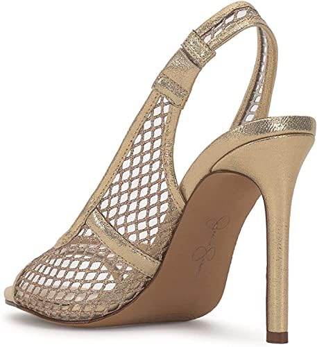 Jessica Simpson Women's Jaisey High Heel Heeled Sandal, Clear/Gold, 8 | Image 2