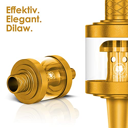 DILAW® Shisha SKITTO Glas Molassefänger Aluminium Wasserpfeife, Vorkühler-Aufsatz für(Schliff 18/8) Zubehör (Gold) – Bild 6