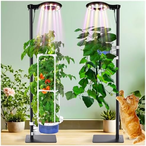 Kit de torre de sistema de cultivo hidropônico de plantas interna...