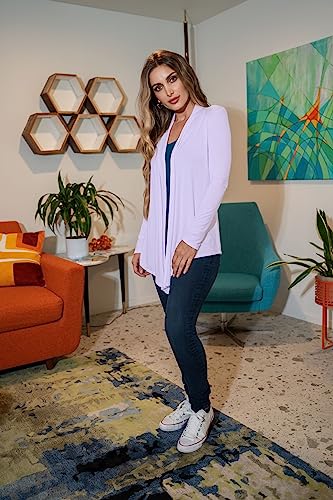 Image of Free to Live 3 Pack Long Sleeve Cardigan for Women Open Front Dressy Casual Fall Draped Lightweight Sweaters Cover Up Shrugs