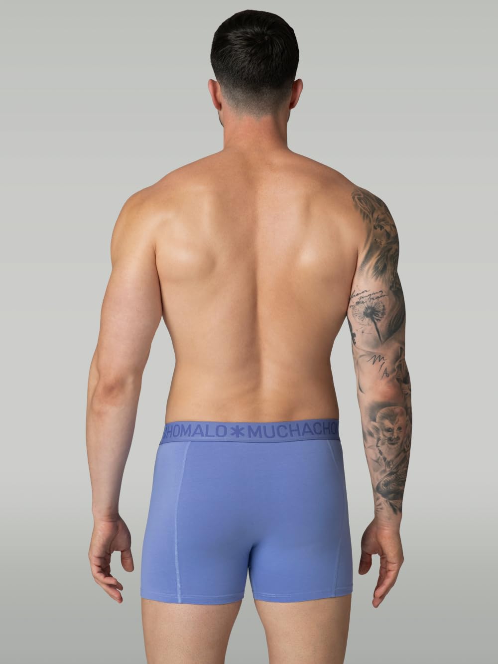 Muchachomalo Calzoncillos para Hombre, Ropa Interior Lisa de Algodón para Hombre, Pack de 4 Unidades, Bóxers Lisos de Corte Clásico con Cintura Elástica