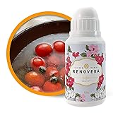 Renovera, limpiador orgánico de frutas y verduras, lavado en polvo a base de calcio, 5.3 onzas, 6.1 x 2.9 x 2.8 Inch, Rosa de Navidad.