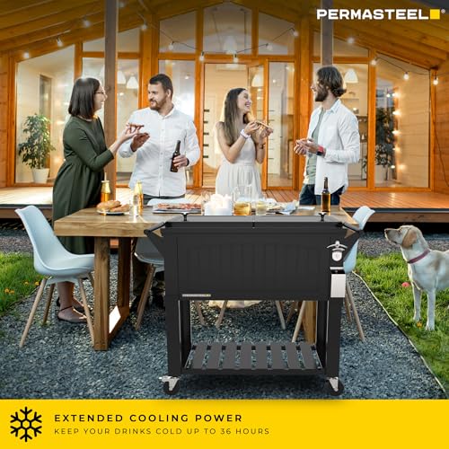 image for Permasteel 80-Qt Antique Patio Cooler for Outside | Outdoor Beverage C