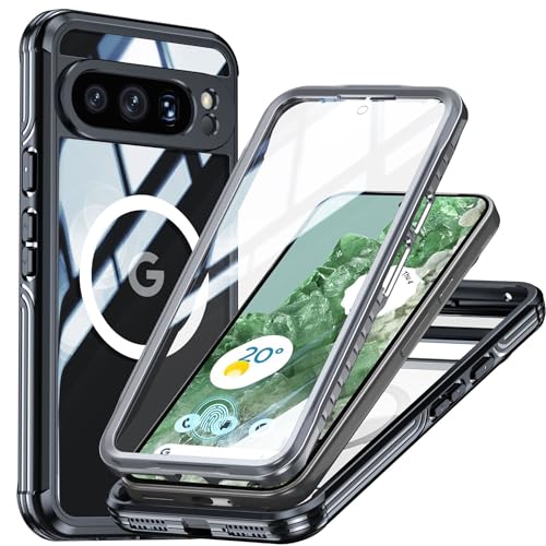 pixel9 P[X CX[dΉ y Oی NAP[X IV pixel9 یP[X ϏՌ Yی MagSafeΉ wFؑΉ SʕیX}zP[X (ubN, Google Pixel 9)