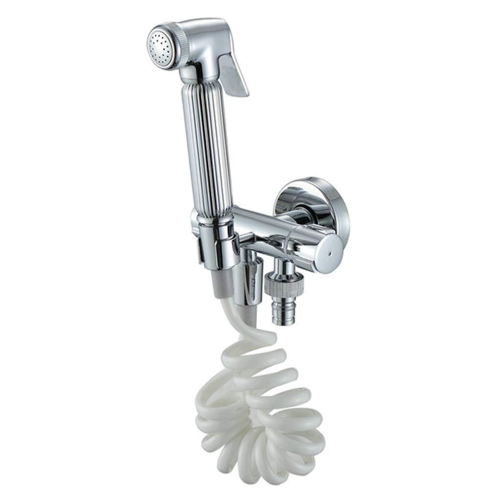 CWCQGH Bidet Faucet Chrome Brass Single Cold Water Toilet Corner Valve Handheld Hygienic Shower Head Anal Cleaning Ass Bidet Dusche Shattaf Muslim,Set B,Set a