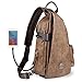 Sling Bag Leather CrossBody Shoulder Chest Daypack for Women Men Outdoor