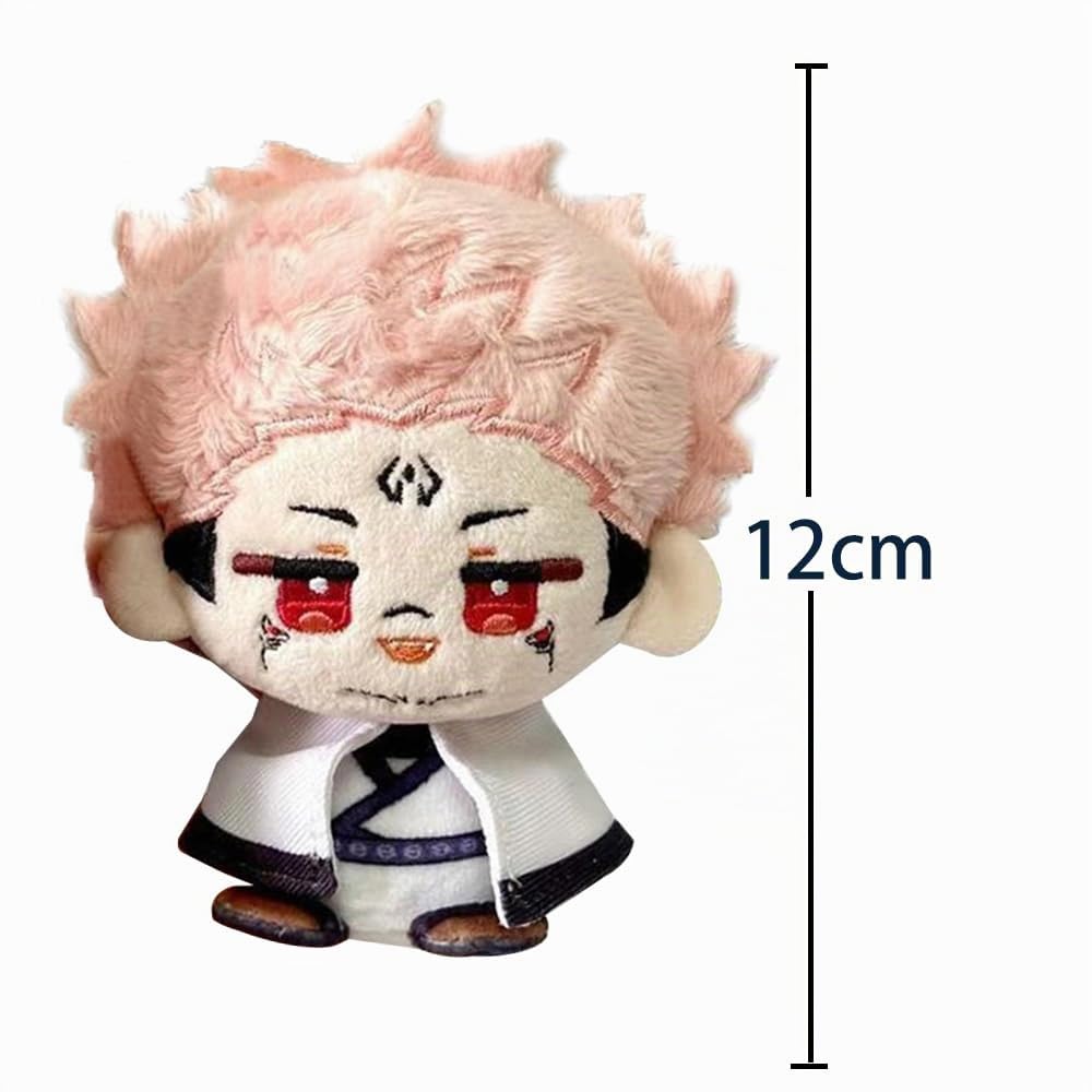 Zhongkaihua JJK Gojo Satoru - Ciondolo di peluche da 12 cm, Itadori Yuji Ryomen Sukuna, cuscino a tema anime, cuscino a forma di gatto, imbottitura in cotone, portachiavi per auto, ciondolo per la