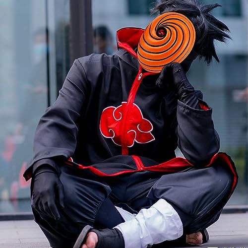Image of Fancyku Tobi Obito Mask Resin Mask Costume Mask Cosplay Props Halloween Party Gift for Kids Ninja Anime Uchiha Cosplay