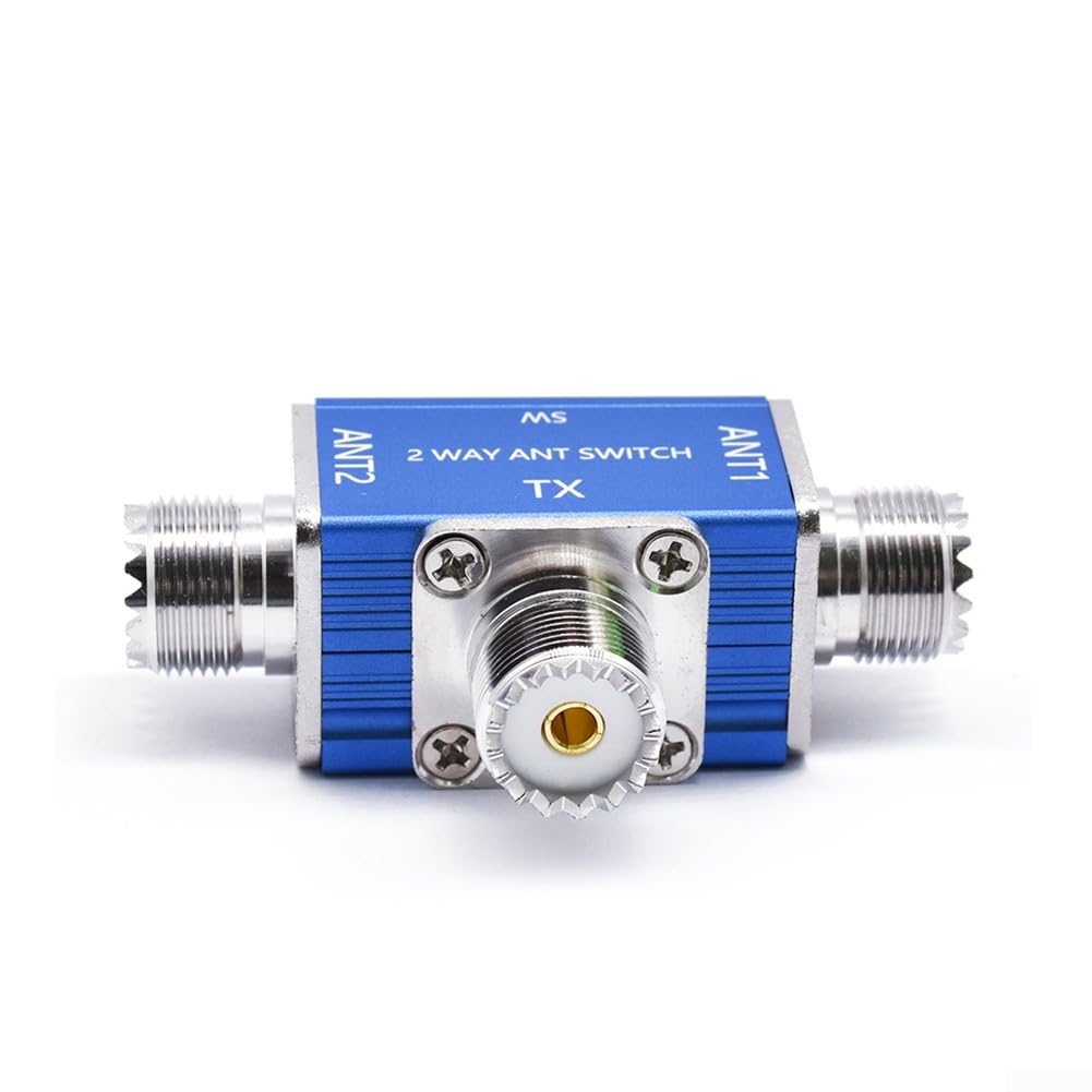 Interruptor de antena coaxial manual de dos vías, 1 entrada, 2 salidas, adecuado para radio aficionada, funcionamiento de amplia frecuencia y características de protección de seguridad al suelo (SL-16
