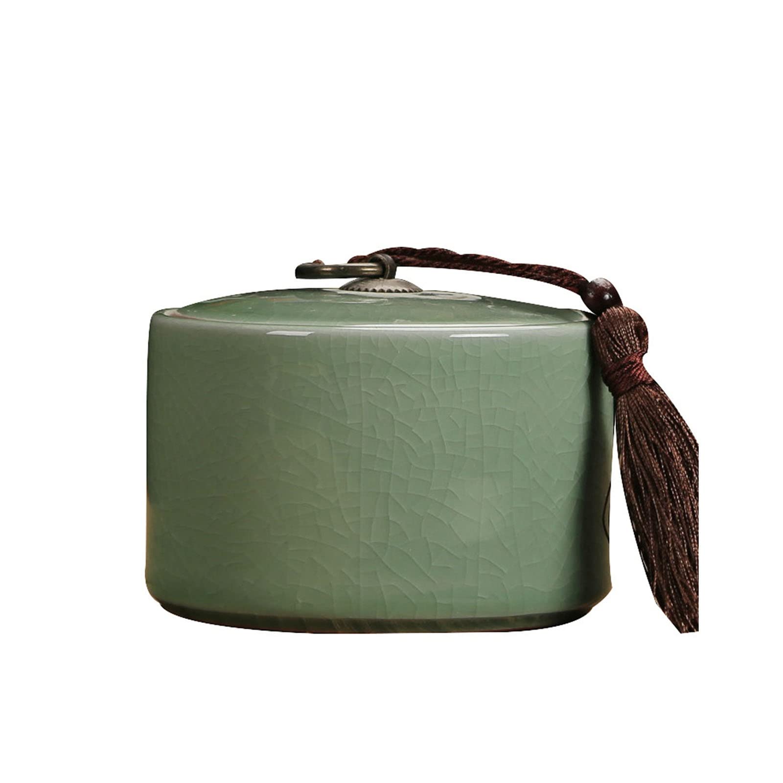 FZYOZZDPASL Ceramic Tea Canister Straight Barrel Tea Caddy Ceramic Storage Jar Creative for Coffee, Spices