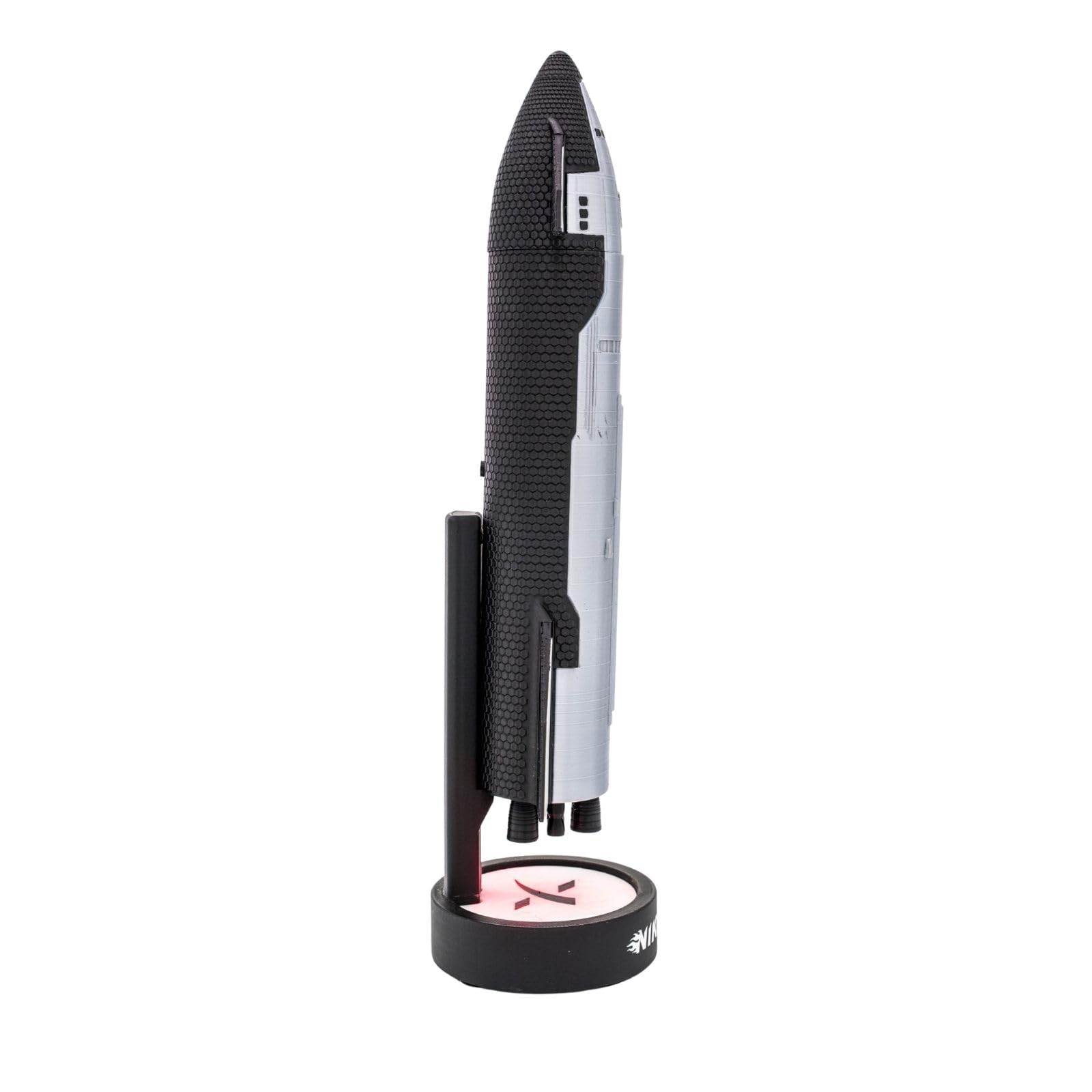 NIKOLATOY SpaceX Starship, modello in scala 1:200, razzo spaziale con luci a LED e funzione di nebulizzazione, giocattolo da collezione aerospaziale, ornamento da scrivania, regalo ideale per gli