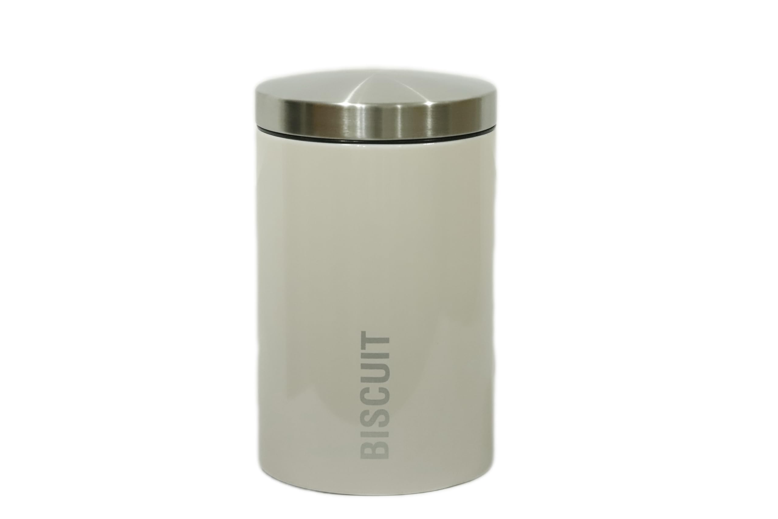 Kabalo Cream Kitchen Large Airtight Biscuit Barrel Jar Cookie And Food Stainless Steel Storage Canister Tin